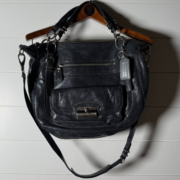 Coach Kristin Black Leather Satchel Excellent Condition - Picture 1 of 15